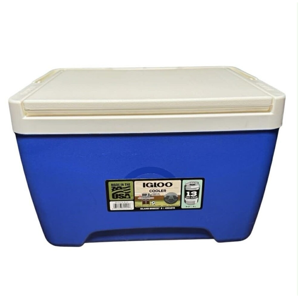 Igloo Island Breeze Hard Cooler 9 Qt 13 Can Blue White Portable USA Outdoor NWT